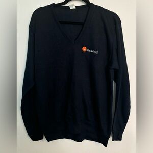Vintage American Made Champion V-Neck Navy Hilton‎ Head Island Sweater XL Unisex